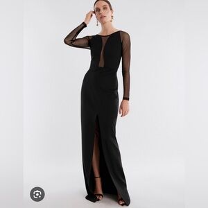 NWT BCBGMAXAZRIA Freya Sheer Illusion Gown